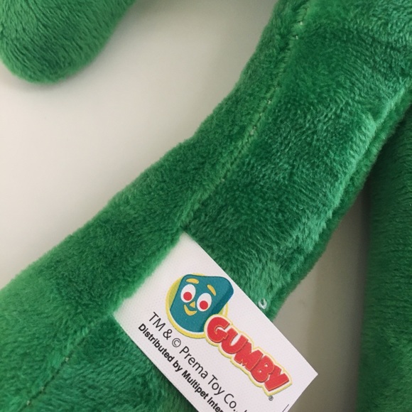 NEW Dog Toy Gumby Plush Green Squeaker Toy Pet Entertainment - Picture 3 of 5